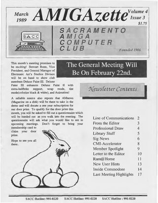 AmigaZette - 1989-03 cover